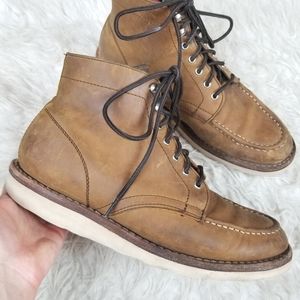 THURSDAY BOOT CO. Men’s Diplomat Boot Lace zip Chukka Boot Moc Toe Brown Leather